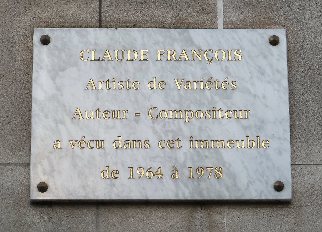 Plaque commémorative Claude François