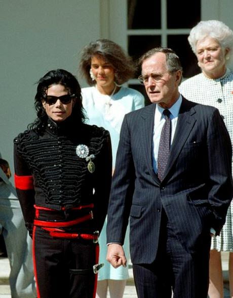 George H. W. Bush et Michael Jackson