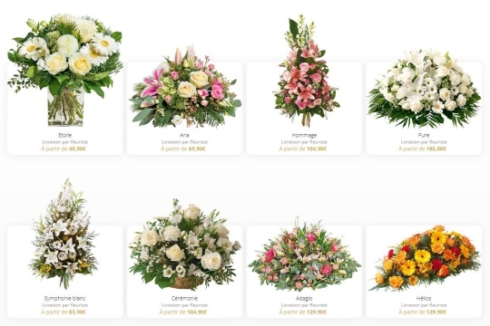 Un large choix de bouquets et de compositions de fleurs prêts à être livrés où vous le souhaitez