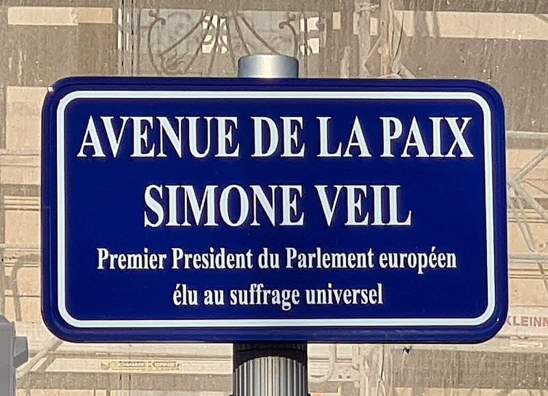 Nom de rue au nom de Simone Veil à Strasbourg