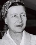 La philosophe, romancière, mémorialiste et essayiste française, Simone de Beauvoir