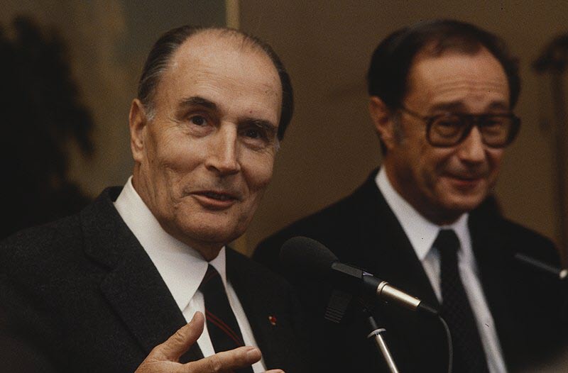 François Mitterrand et Pierre Aubert,