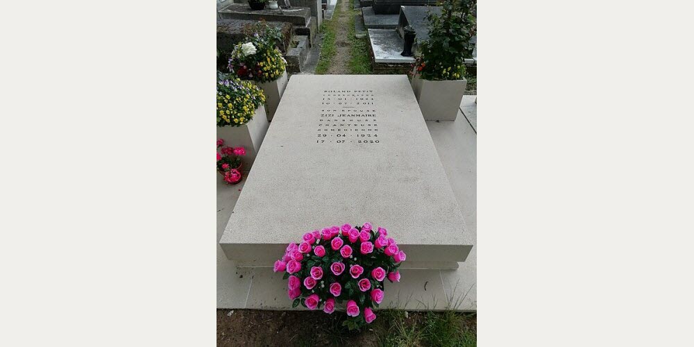 La tombe de Roland Petit et Zizi Jeanmaire