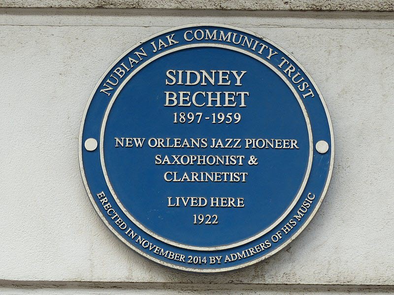 Plaque en hommage à Sidney Bechet 
