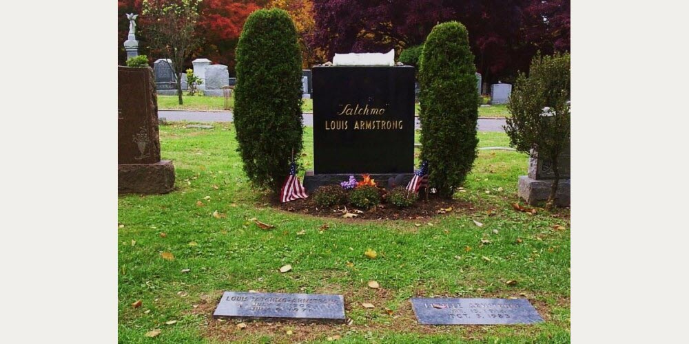 La sépulture de Louis Armstrong